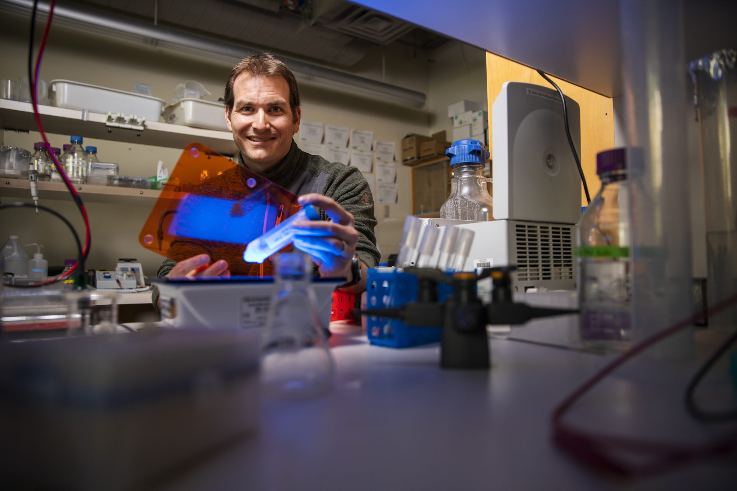 male scientist in a lab