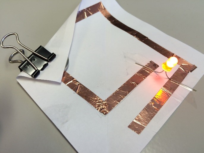 Using Copper Tape with Paper Circuits 