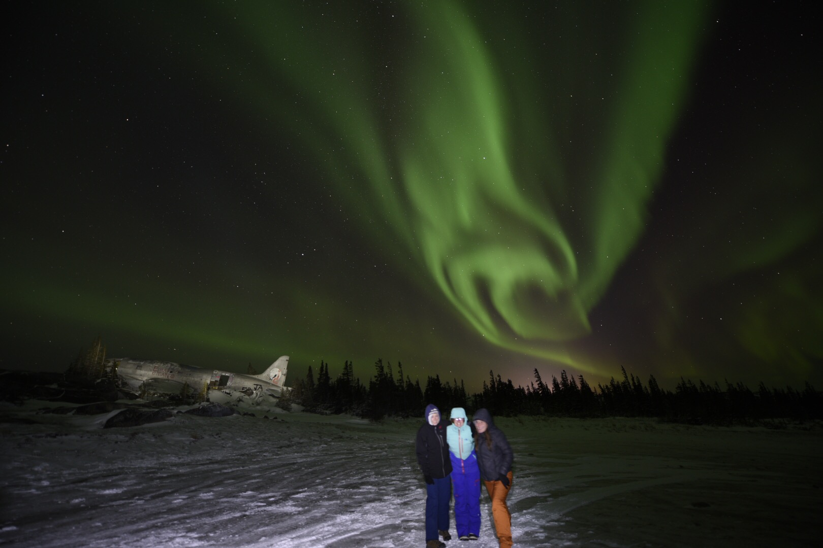 Arora borealis and the science ladies